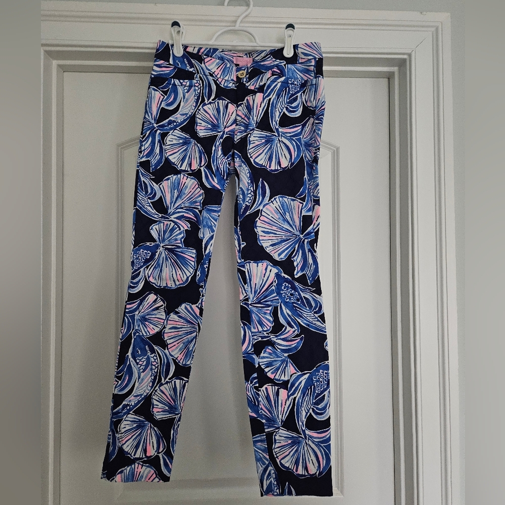 Lilly Pulitzer Blue Shell Kelly Pants
